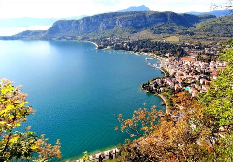 Der Golf von Garda vom Belvedere der Rocca